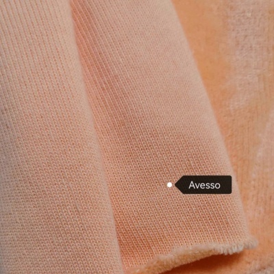 Malha Peluche (tipo veludo) PÊSSEGO