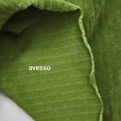 Malha Peluche (tipo veludo) Jacquard c / elastano GREEN LIME