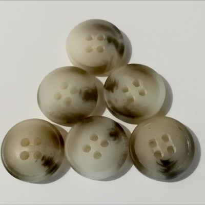 Botão Bege Raiado -15 mm Pack 12