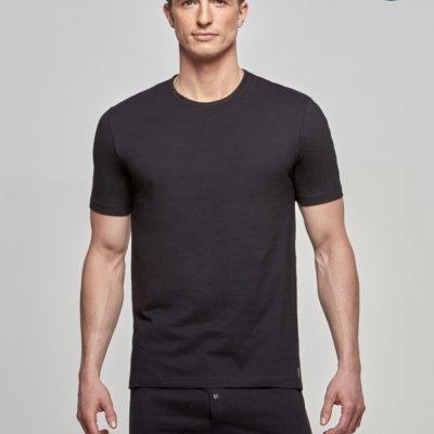 Conjunto masculino de roupa interior preta em algodão