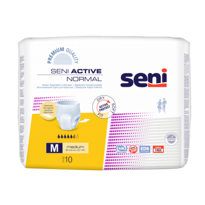 Pacote de fraldas descartáveis SENI ACTIVE NORMAL tamanho médio