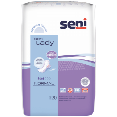 Pacote de absorventes Seni Lady Normal com 20 unidades
