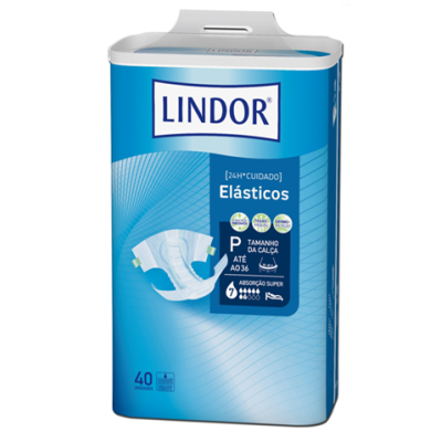 Pacote azul de fraldas elásticas LIN DOR tamanho P com 40 unidades