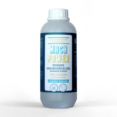 Frasco de detergente abrillantador de loiça Mach Power 1 litro