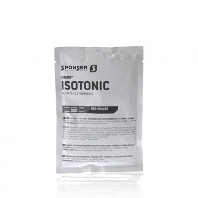 Pacote branco de suplemento energético isotónico SPONSER em fundo branco