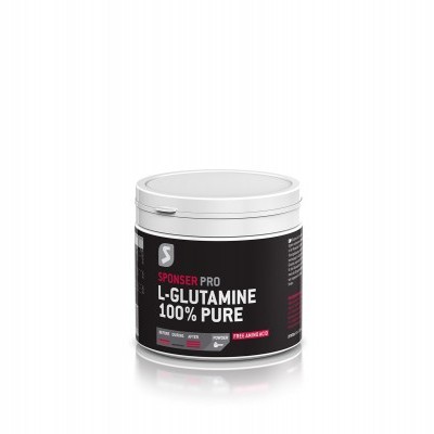 Frasco de suplemento alimentar L-Glutamine 100% Pure da Sponser Pro