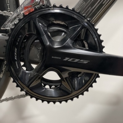 Prato da pedaleira Shimano 105 preta de bicicleta