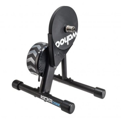 Suporte para treino indoor de bicicleta Wahoo KICKR Core preto com detalhes cinza e azul