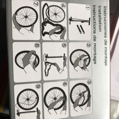 Instruções de montagem para bomba de ar de bicicleta em imagens passo a passo.