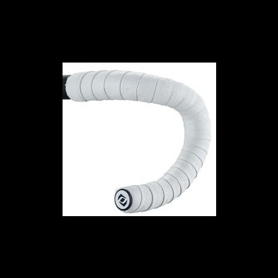 Punho de guiador de bicicleta com fita branca texturada