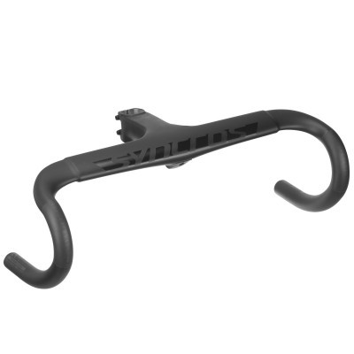 Guiador de bicicleta negro com texto SYNTUS