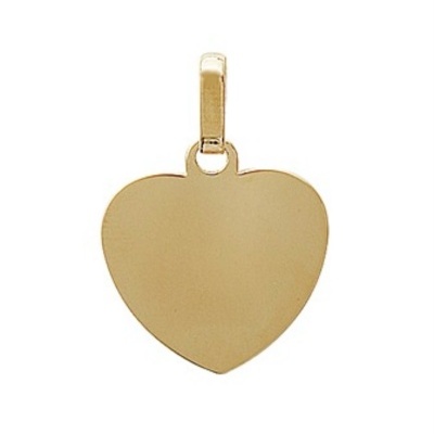 Pendente dourado em forma de coração com argola