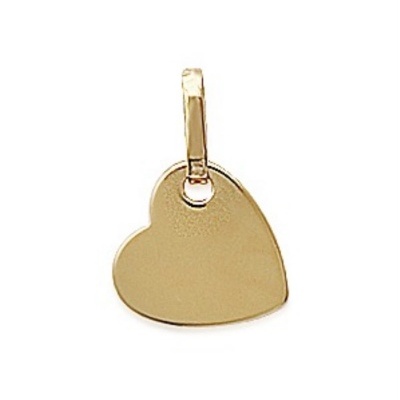 Pingente dourado em forma de coração com argola