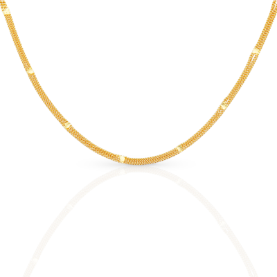 Colar dourado com corrente fina elegante