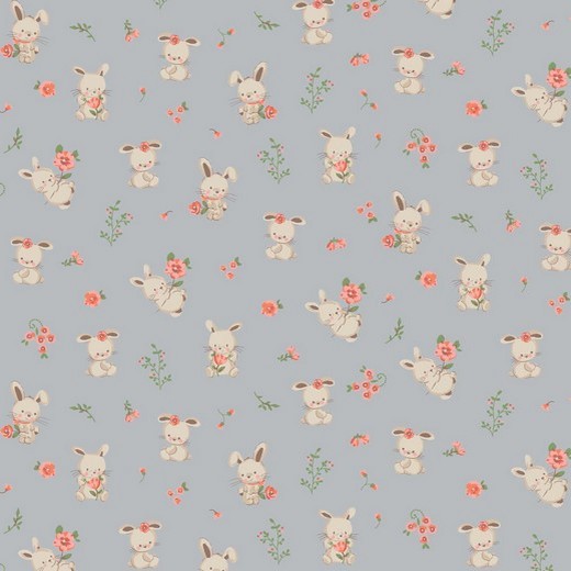 SWEET BUNNY | CINZA - ALGODÃO ORGÂNICO | POPPY SWEET BUNNY | CINZA - ALGODÃO ORGÂNICO | POPPY