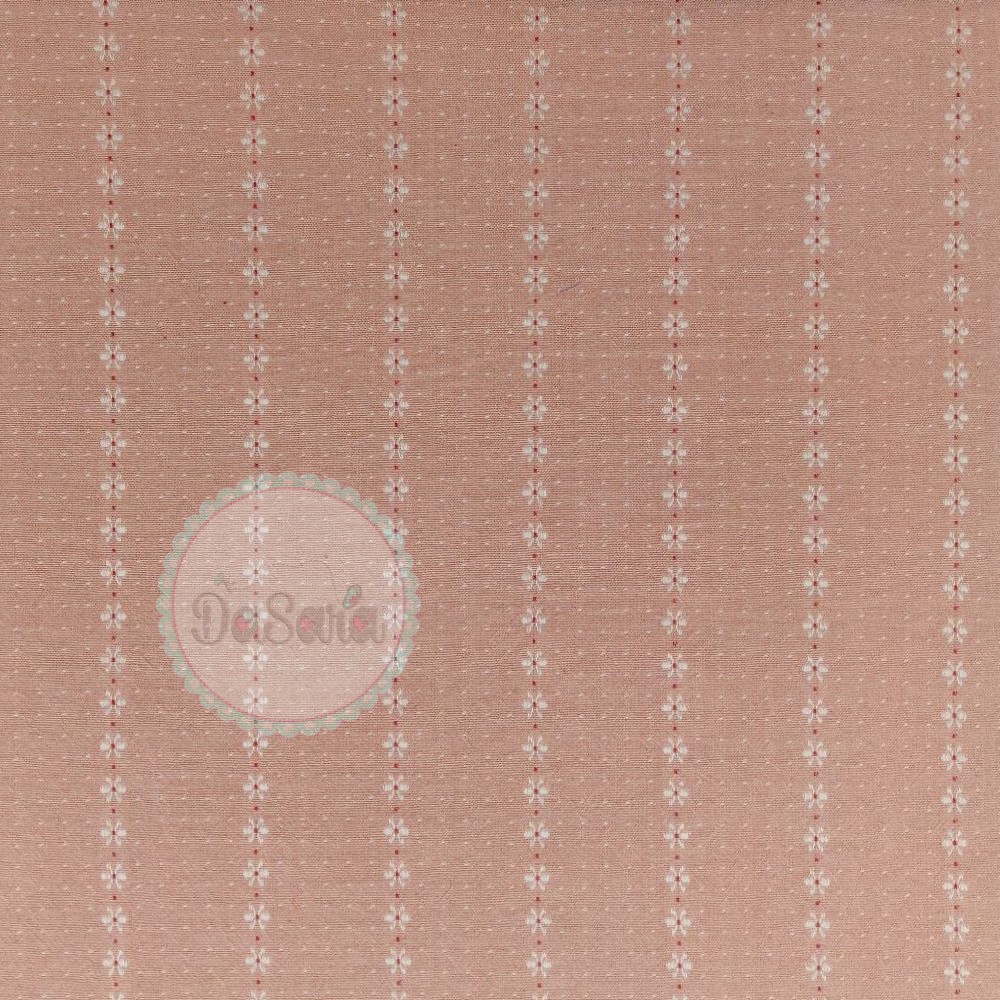 Tramado Japonês | Flores Bordadas | Rosa Velho Tramado Japonês | Flores Bordadas | Rosa Velho