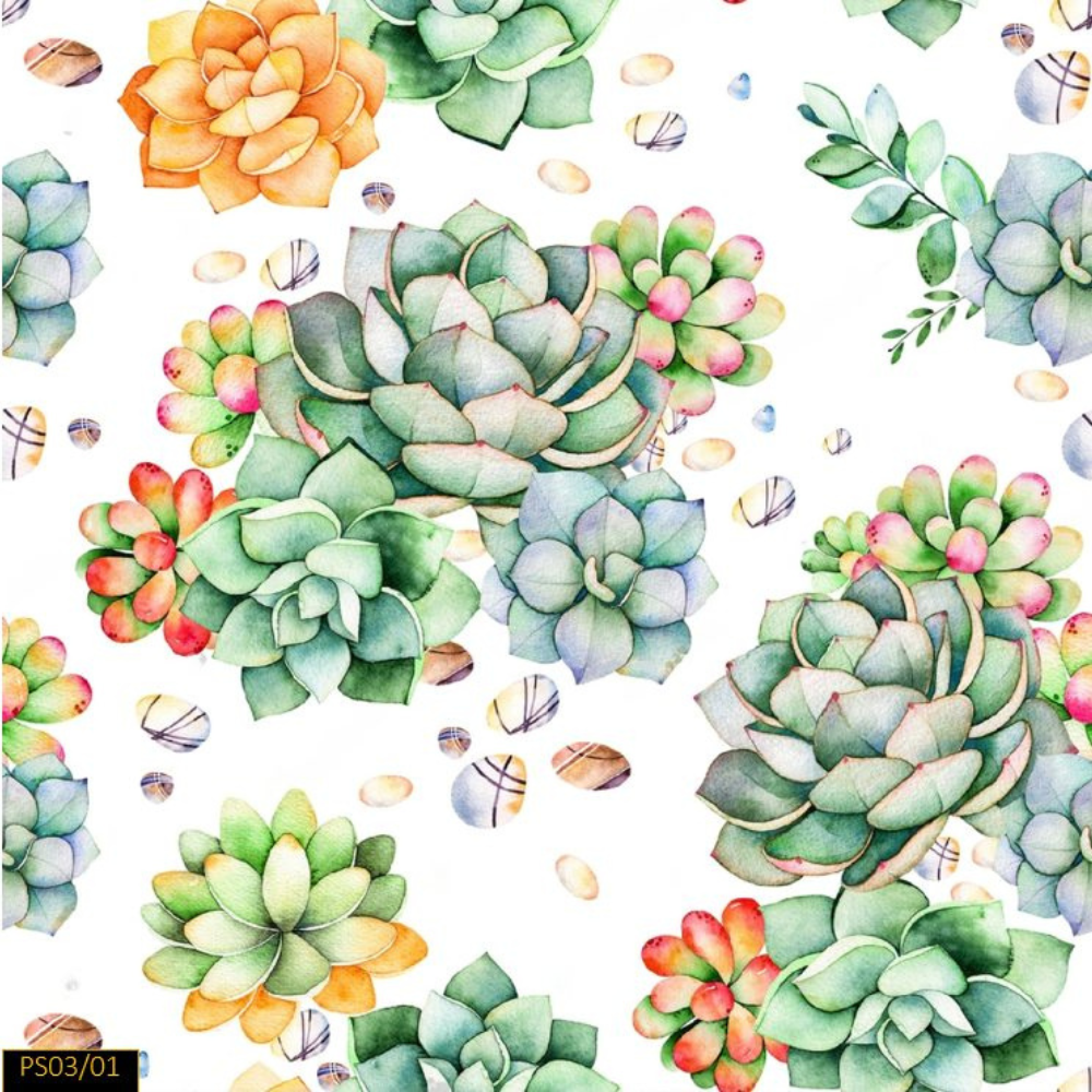 Suculentas | Plastificado | 50x140cm Suculentas | Plastificado | 50x140cm