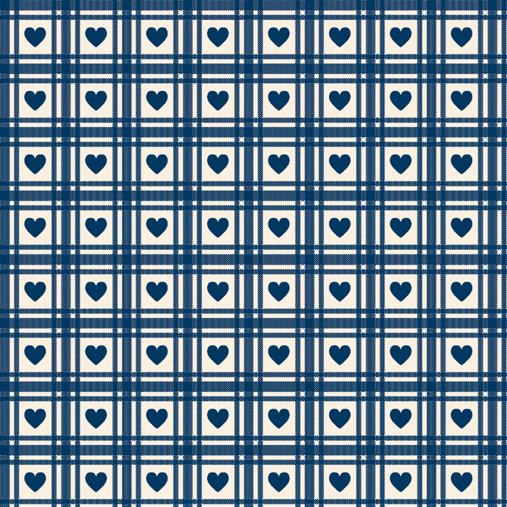 CORAÇÕES QUADRICULADOS :: AZUL ANTIGO | BASICS COUNTRY | FABRICART CORAÇÕES QUADRICULADOS :: AZUL ANTIGO | BASICS COUNTRY | FABRICART