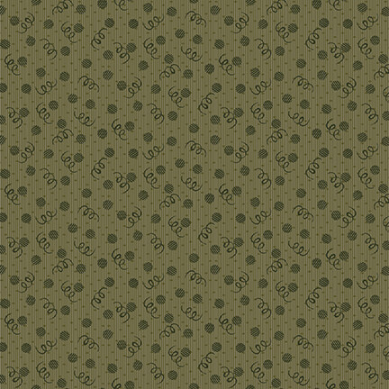 Abby's Treasures | Dots & Curly Q's | Green | Blank Quilting Abby's Treasures | Dots & Curly Q's | Green | Blank Quilting
