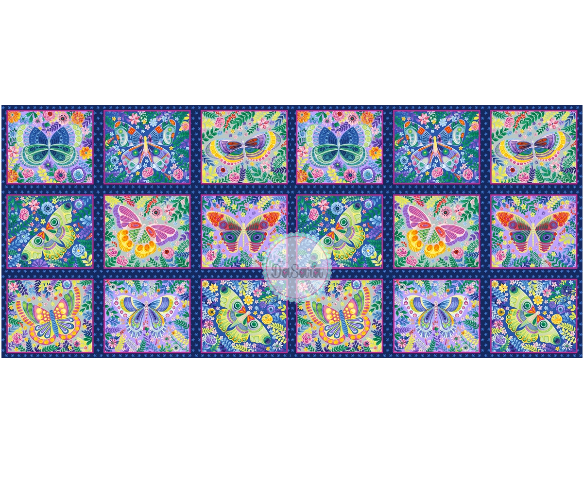 Panel Butterfly Blocks | Wonderland | Blank Quilting Panel Butterfly Blocks | Wonderland | Blank Quilting