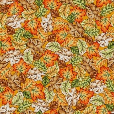 Fat Quarter | Sweater Weather | Leaves - Orange | Maywood Studio