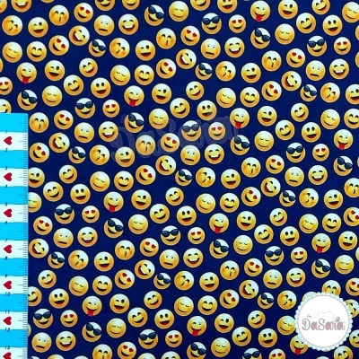 Fat Quarter - Emoji | Black