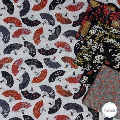 LANTERNS :: BLACK | NARUMI :: DIGITAL PRINT | BLANK QUILTING