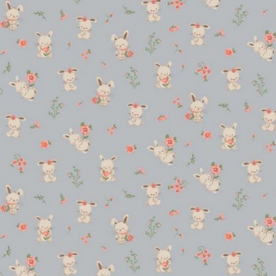 SWEET BUNNY | CINZA - ALGODÃO ORGÂNICO | POPPY