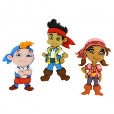 CONJUNTO DE BOTÕES | JAKE AND THE NEVERLAND PIRATES