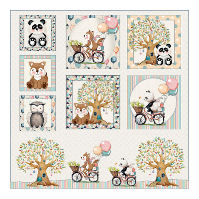 Painel Animais na Floresta | Fuxicos e Fricotes