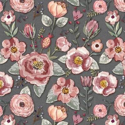 Requinte | Floral Escuro | Fuxicos e Fricotes