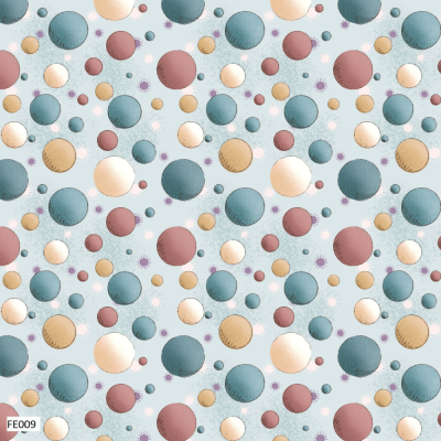 Felicidade | Bolas - Fundo Azul | Fuxicos e Fricotes