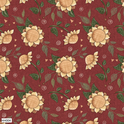 Girassóis - Fundo Bordeaux | Fuxicos e Fricotes