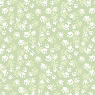 Fancy Cats | Paw Print - Green | Studio E Fabrics