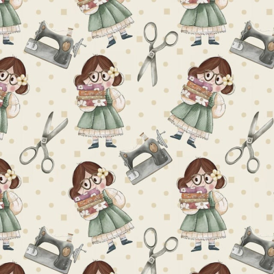 Costureiras - Bege | Fuxicos e Fricotes