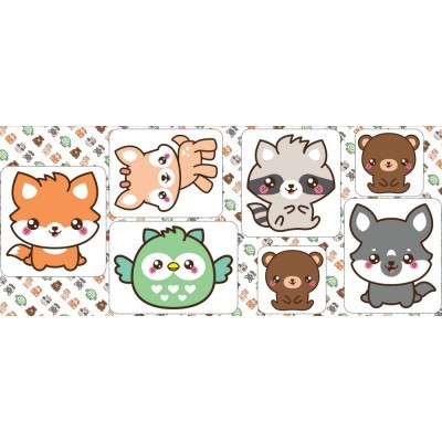 Painel Bichinhos Kawaii | Fabricart