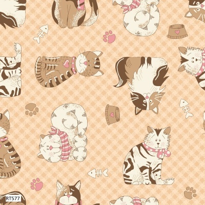 Gatos - Fundo Pêssego | Pets | Fuxicos e Fricotes