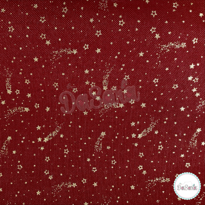 Serapilheira Vermelha Com Estrelas Douradas