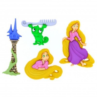 CONJUNTO DE BOTÕES | RAPUNZEL