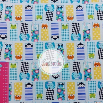 Happy Campers - Blue | Michael Miller Fabrics Happy Campers - Blue | Michael Miller Fabrics