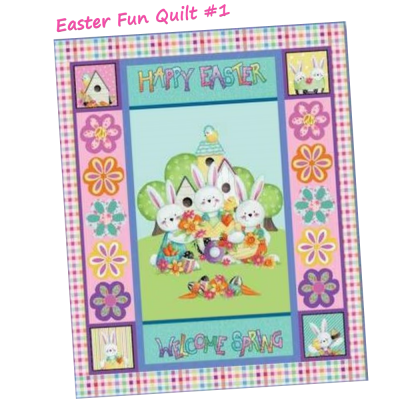 Easter Fun | Fun Block Panel  Pink/Multi | Henry Glass