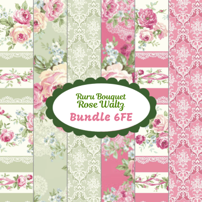 Bundle 6 Fat Eighth | Ruru Bouquet - Rose Waltz | Quilt Gate