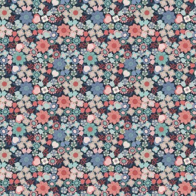 MULTI FLORAL :: DARK BLUE | MICHAELMAS | LEWIS&IRENE