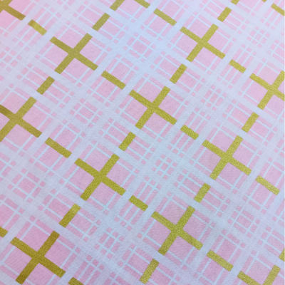 Plaid Pink Metallic | Riley Blake Designs