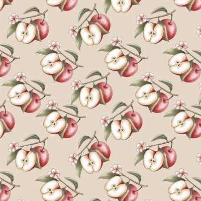 APPLE BRANCH :: RED BLOSSOM | DIGITAL | FABRICART