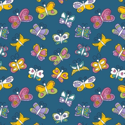 MINI BORBOLETAS :: AZUL | FOFURICES | FABRICART