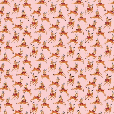 Merry And Bright | Deer - Pink | Riley Blake Designs