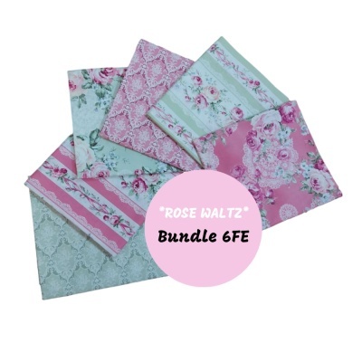 Bundle 6 Fat Eighth | Ruru Bouquet - Rose Waltz | Quilt Gate