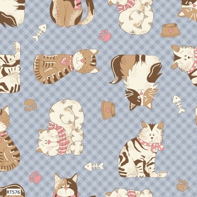 Gatos - Fundo Lavanda | Pets | Fuxicos e Fricotes