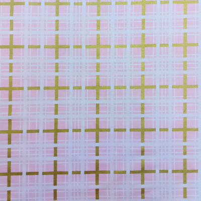 Plaid Pink Metallic | Riley Blake Designs